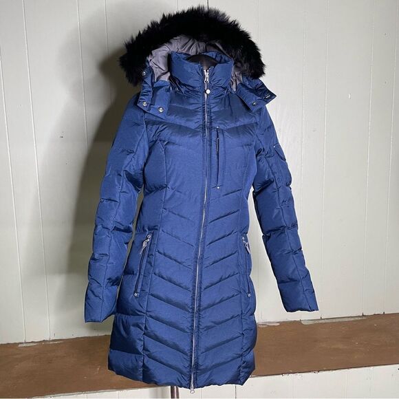 Eddie Bauer Sun Valley Down Parka in Navy Size XS - Picture 2 of 11
